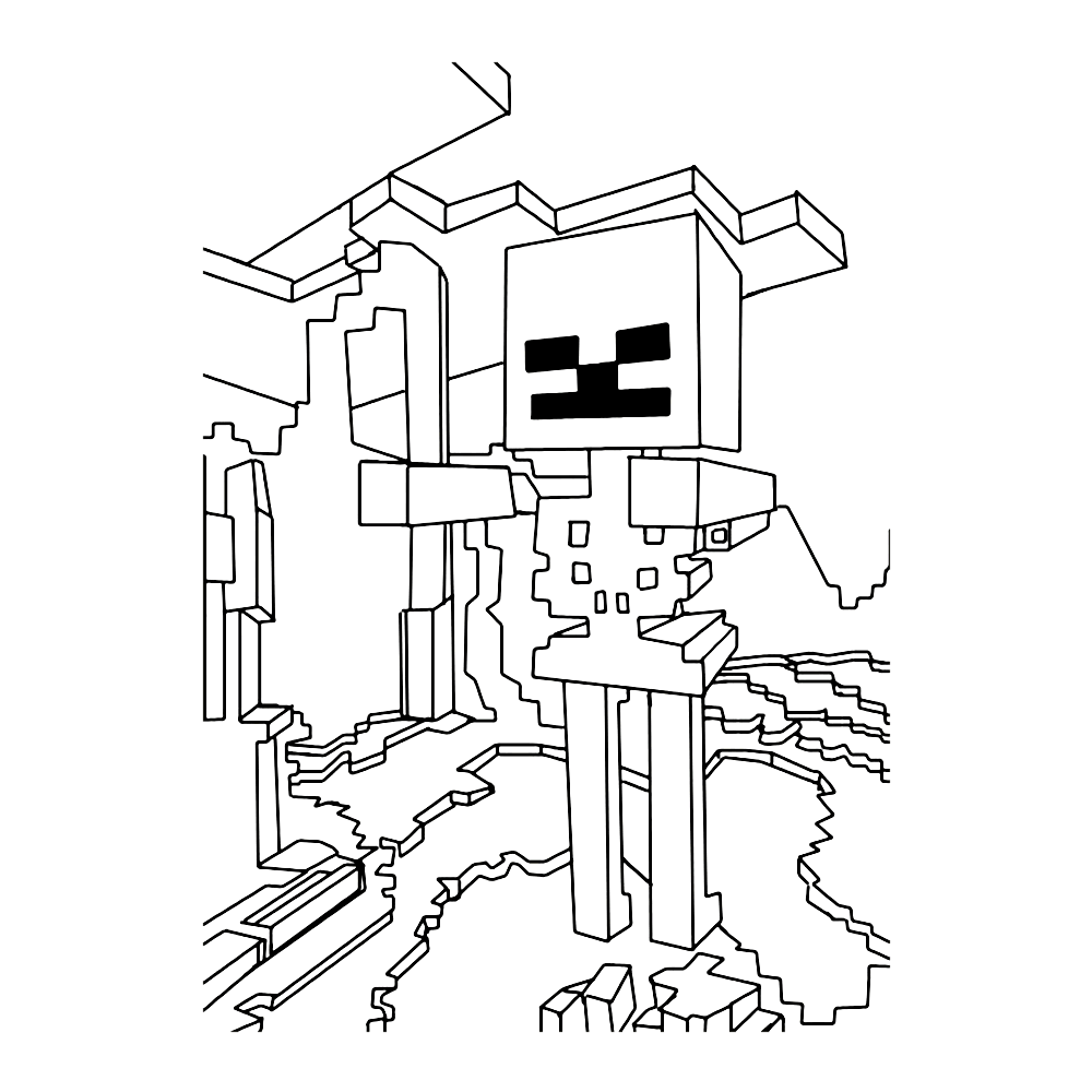 Plansa de colorat cu Minecraft 28 21